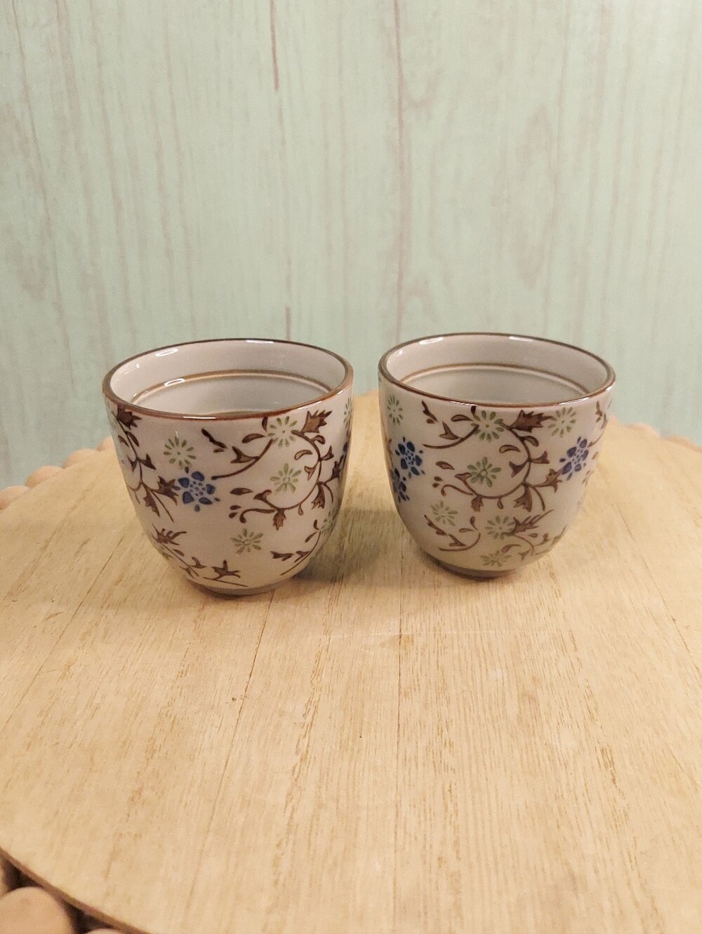 Pier 1 Imports Tomoko Floral Ceramic Tea Cups 4
